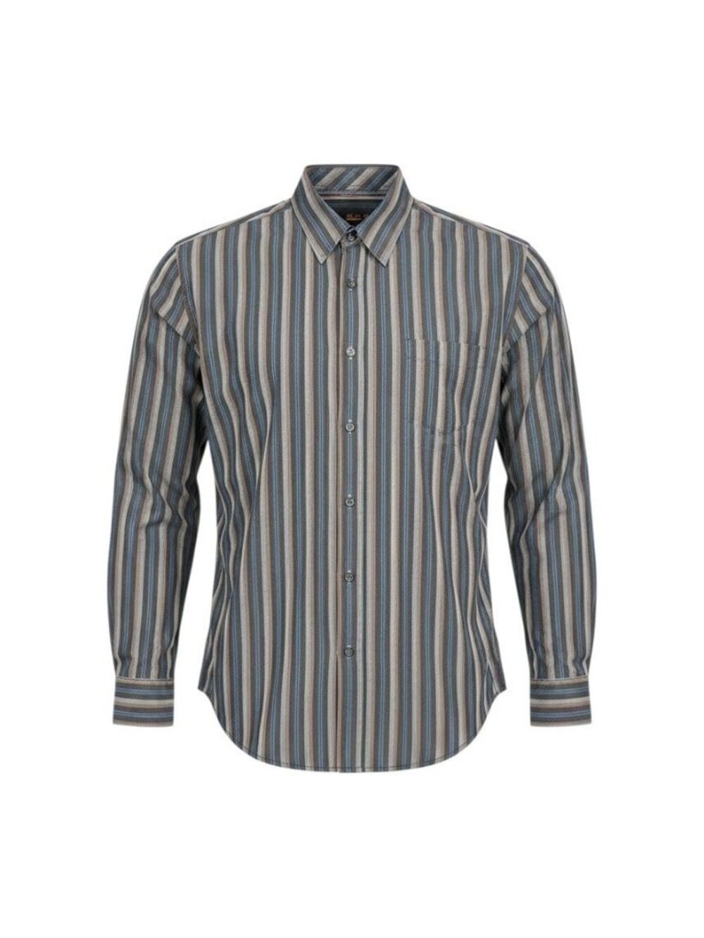 Axis LA Mens XL Long Sleeve Striped Button-Up Shirt Gray & Blue